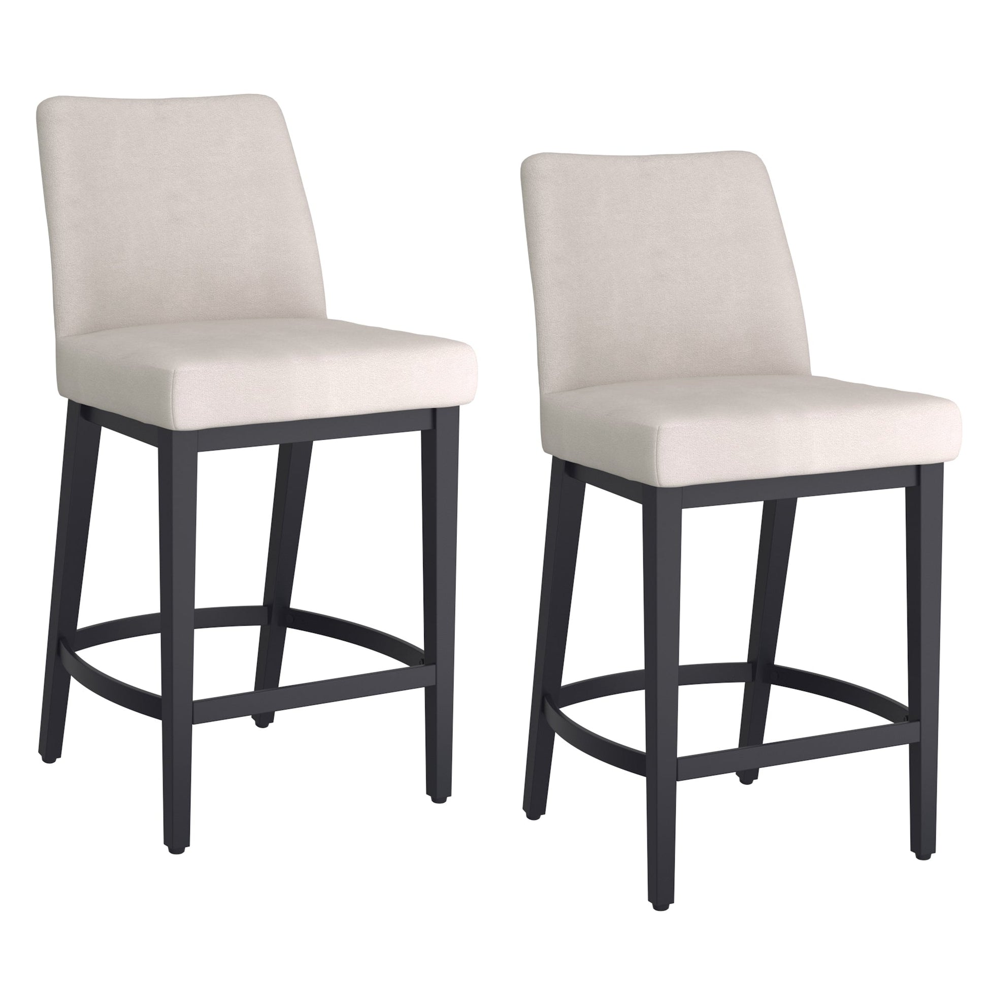 26" Counter Stool | Set of 2 | Jace Cream and Black - Your Bar Stools Canada