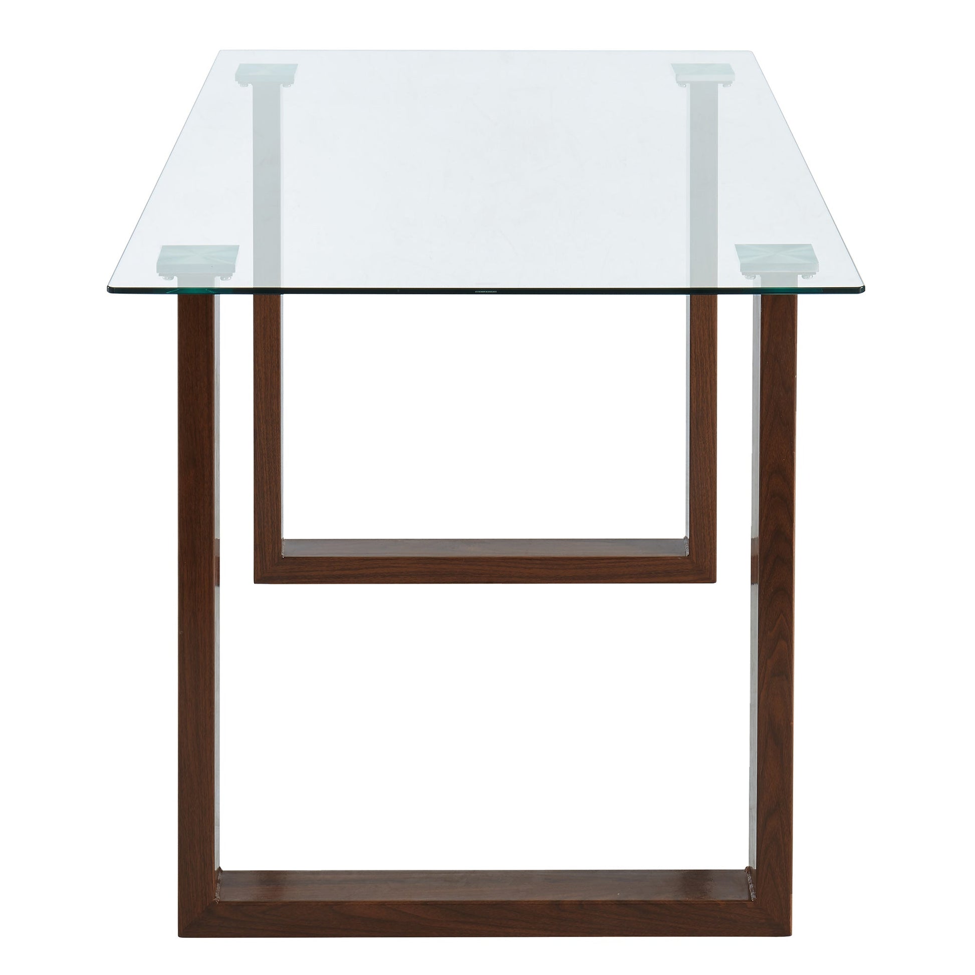 5 Piece Glass Square Dining Set Franco Walnut - Your Bar Stools Canada