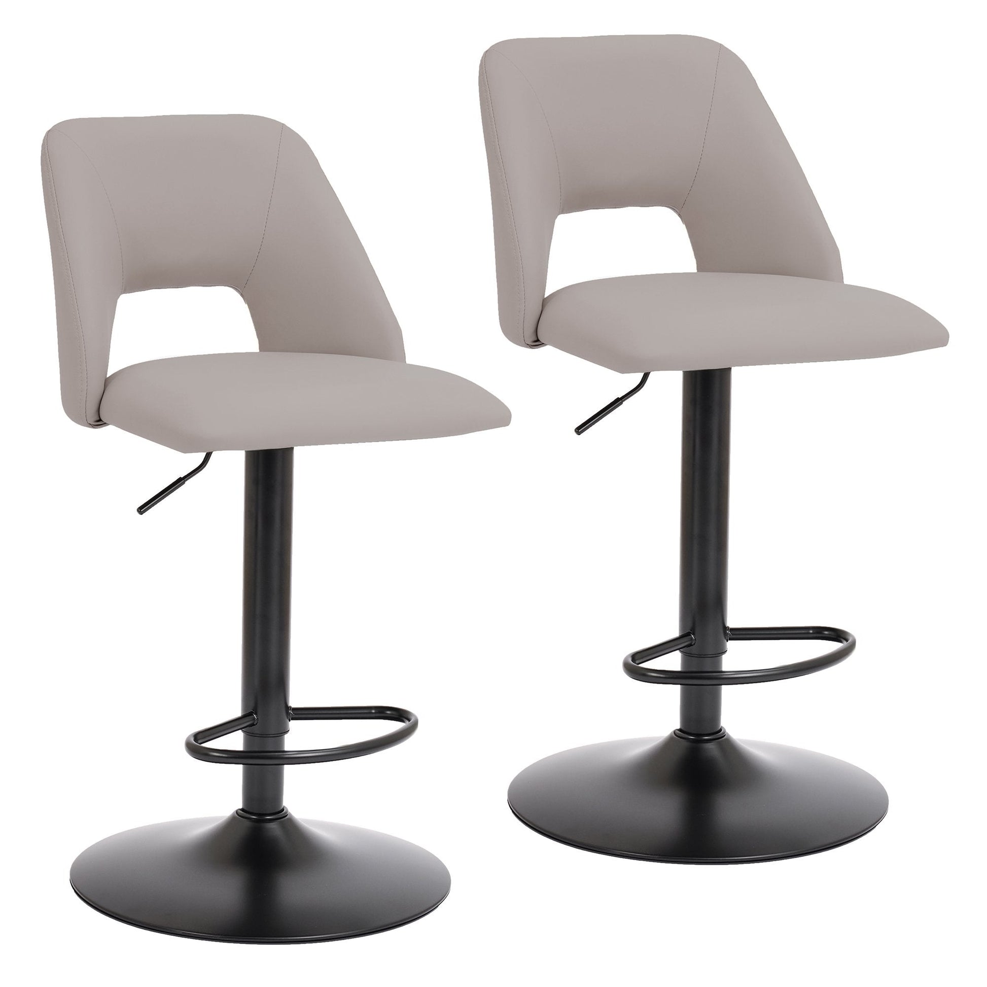 Adjustable Bar Stools Set of 2 | Adler Beige - Your Bar Stools Canada