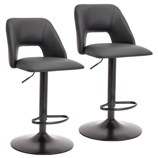 Adjustable Bar Stools Set of 2 | Adler Black - Your Bar Stools Canada