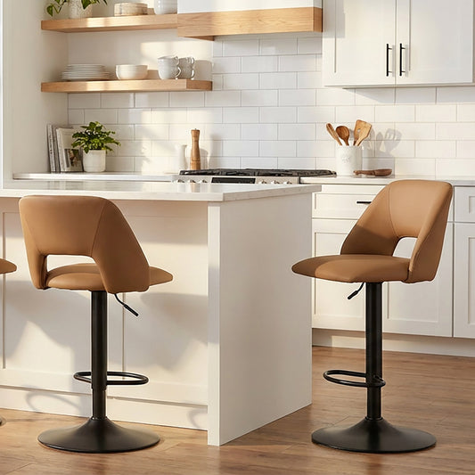 Adjustable Bar Stools Set of 2 | Adler Brown - Your Bar Stools Canada