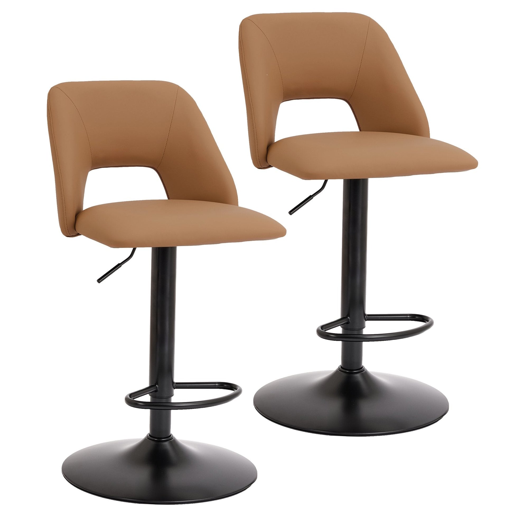 Adjustable Bar Stools Set of 2 | Adler Brown - Your Bar Stools Canada