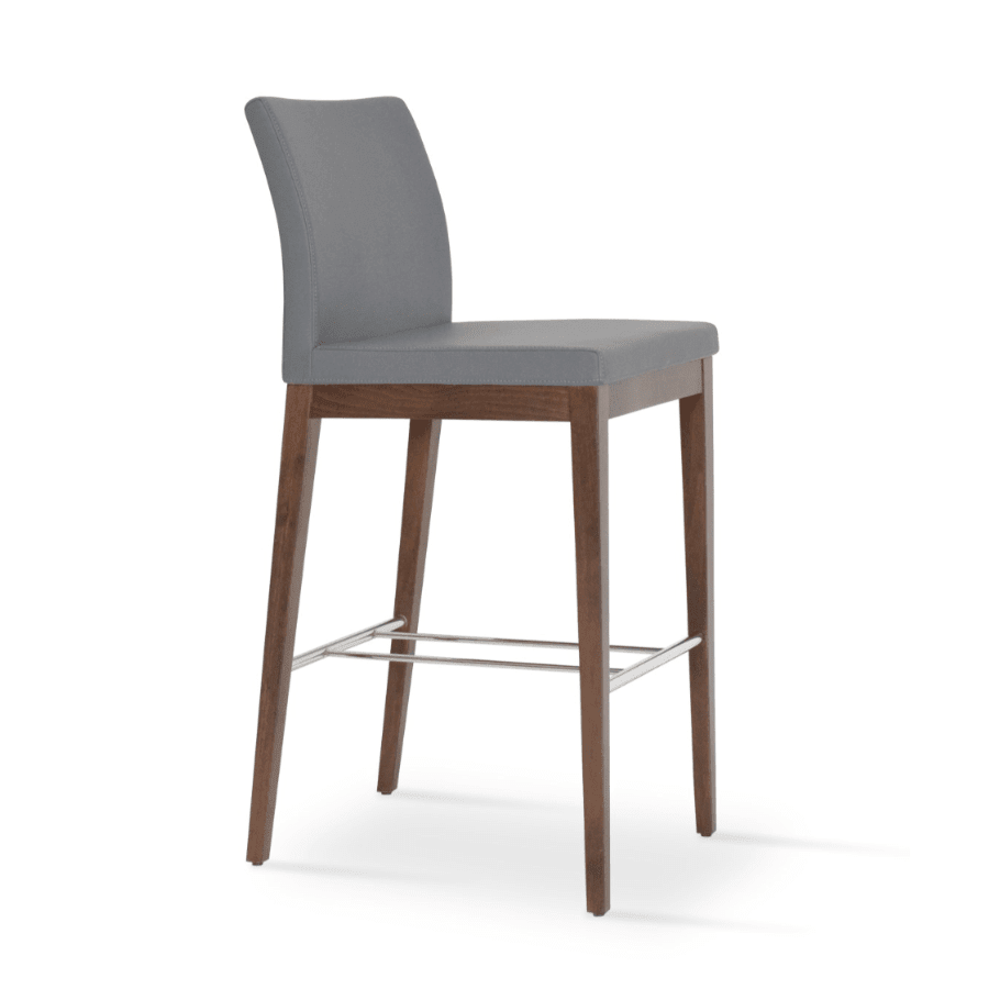 Aria Grey High Back Bar Stools - Your Bar Stools Canada