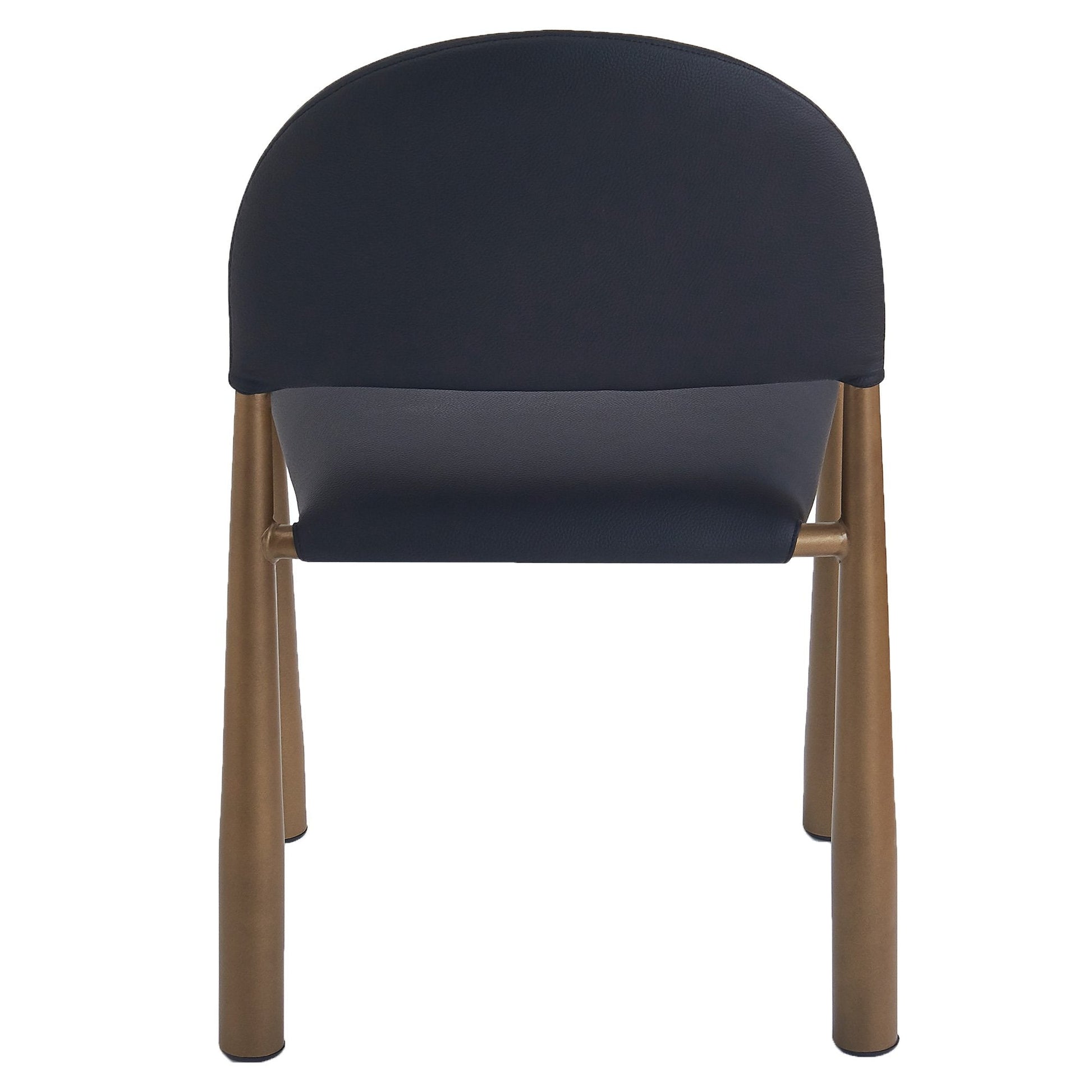 Auggie Black Dining Chairs Set of 4 | Brass Base - Your Bar Stools Canada