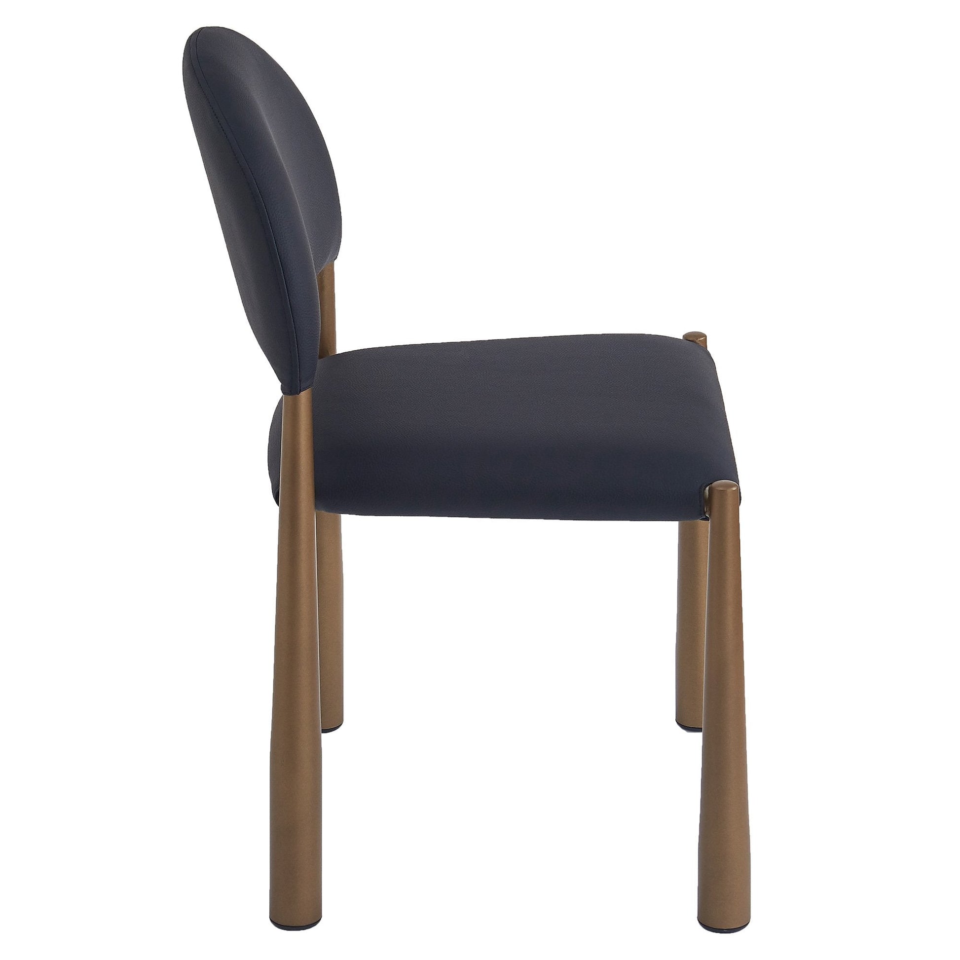 Auggie Black Dining Chairs Set of 4 | Brass Base - Your Bar Stools Canada