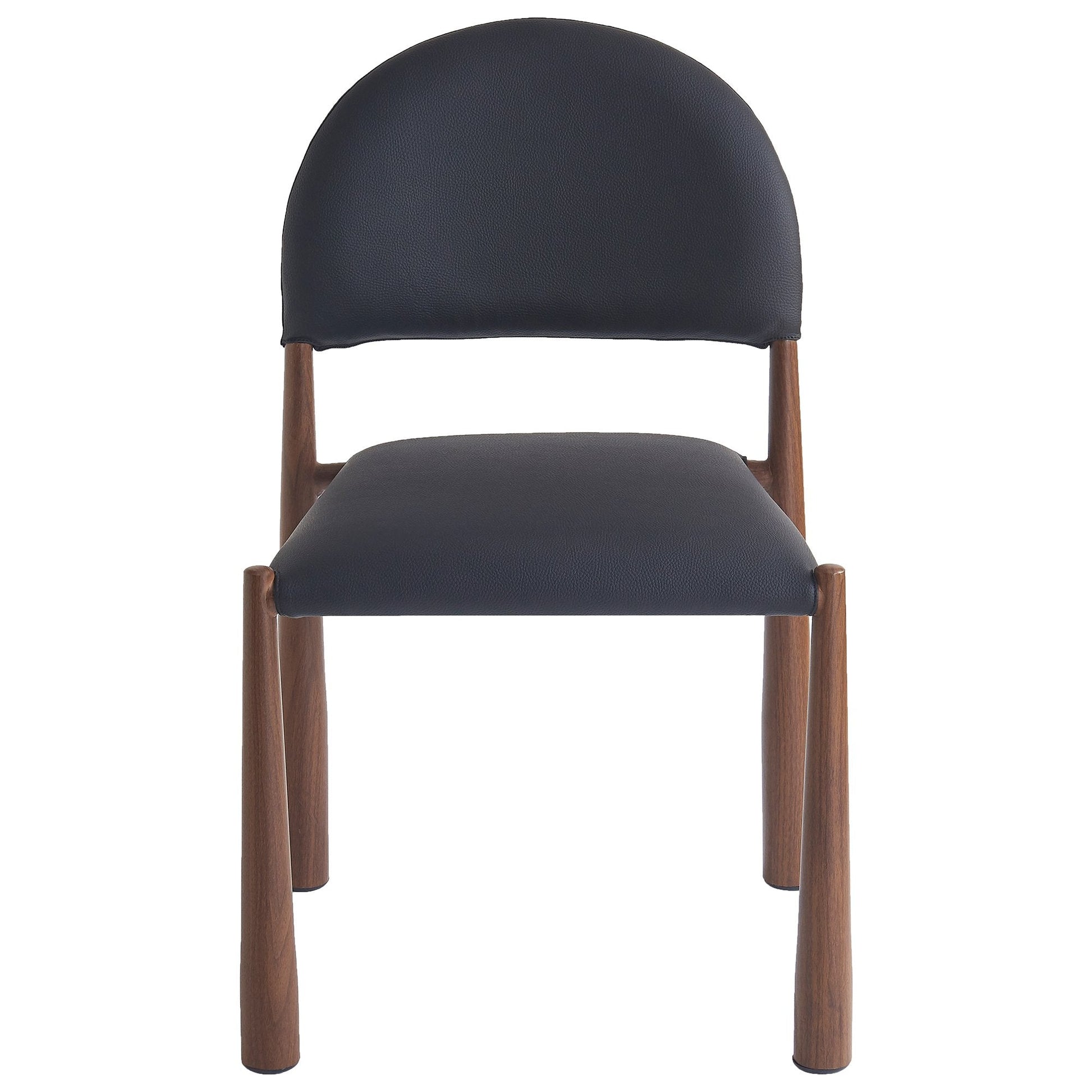 Auggie Black Dining Chairs Set of 4 | Walnut Base - Your Bar Stools Canada