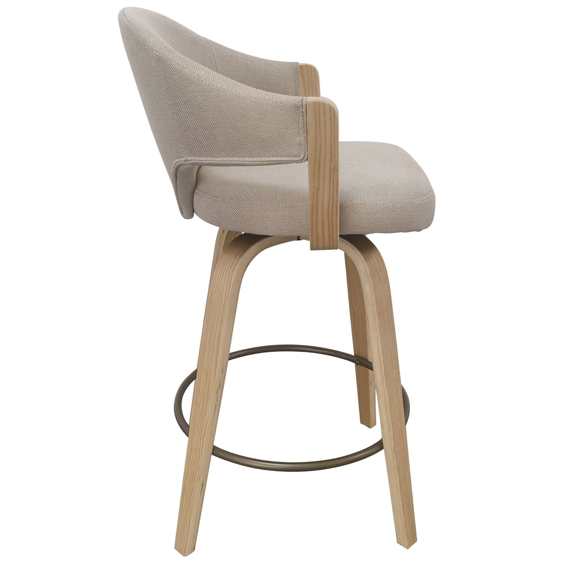 Bar Stools Set of 2 | Freya Swivel | Natural - Your Bar Stools Canada