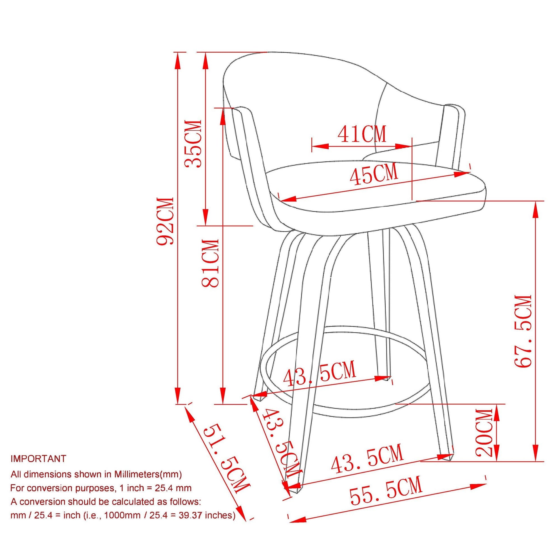 Bar Stools Set of 2 | Freya Swivel | Natural - Your Bar Stools Canada