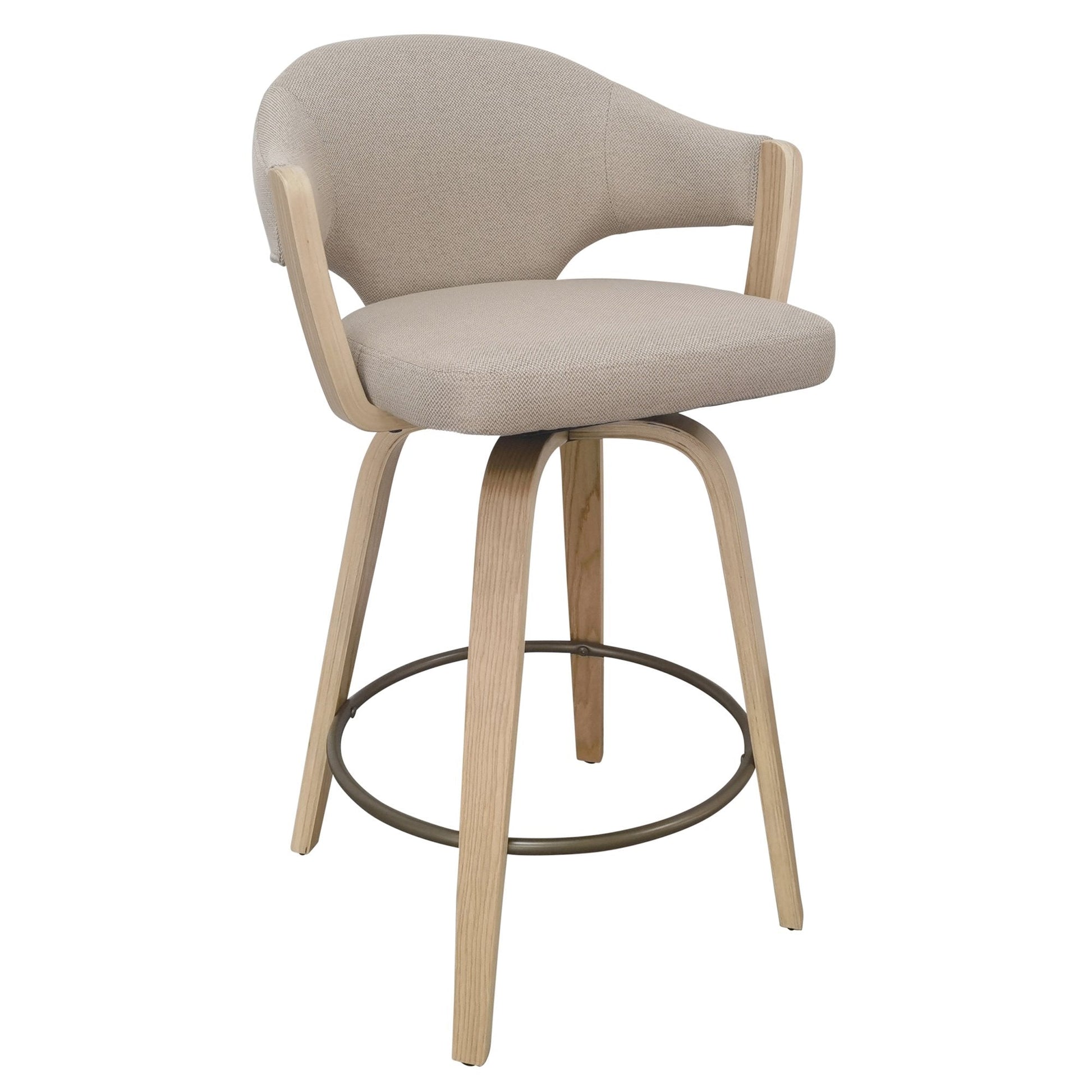 Bar Stools Set of 2 | Freya Swivel | Natural - Your Bar Stools Canada