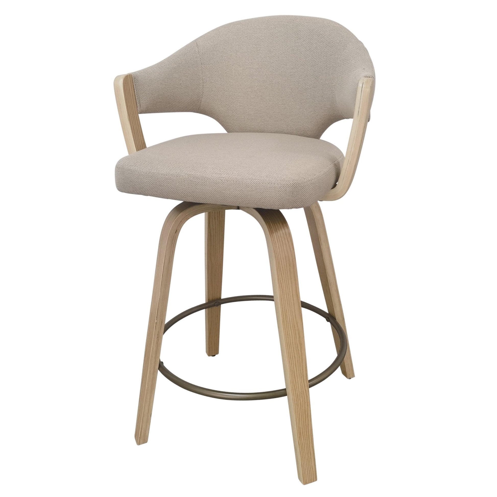 Bar Stools Set of 2 | Freya Swivel | Natural - Your Bar Stools Canada