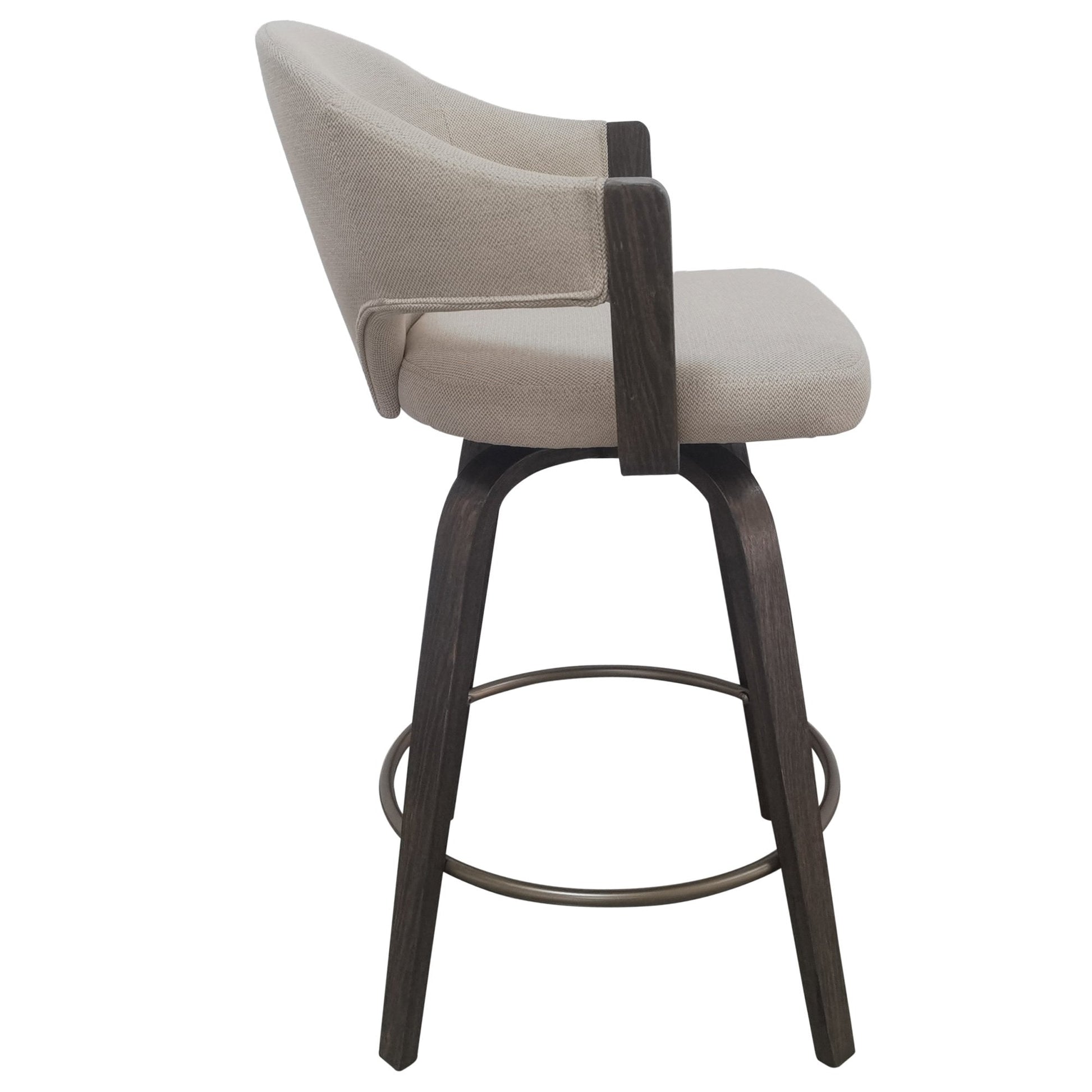 Bar Stools Set of 2 | Freya Swivel | Walnut - Your Bar Stools Canada
