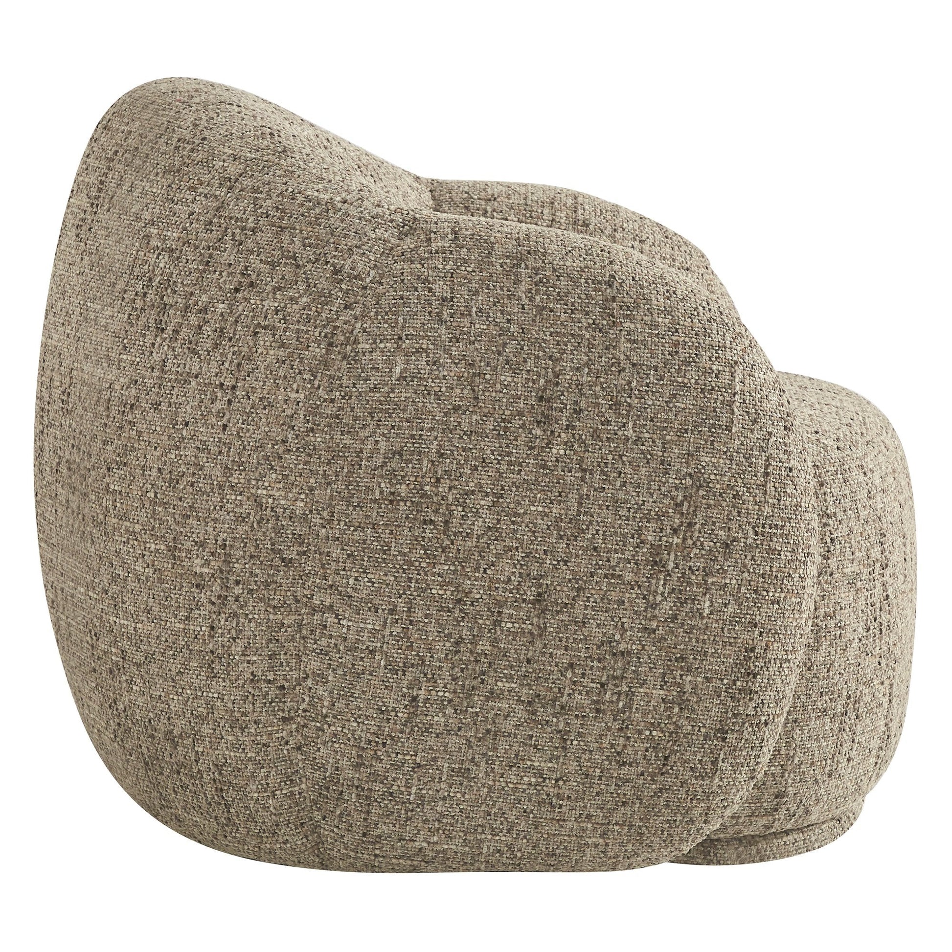 Barrel Chair Amriel Brown Boucle - Your Bar Stools Canada