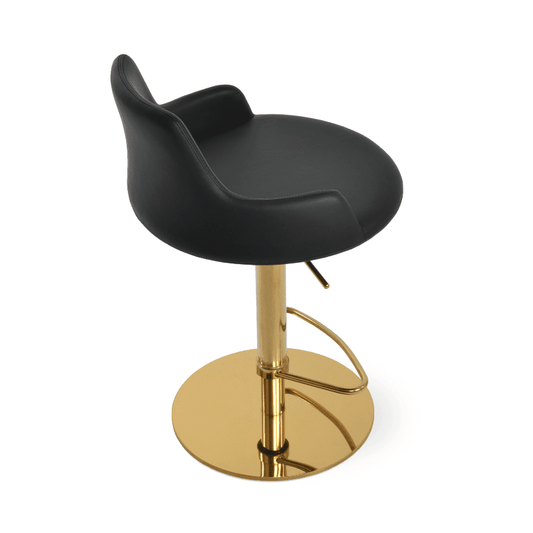 Black and Gold Bar Stools Dervish Piston - Your Bar Stools Canada