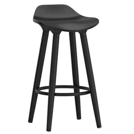 Black Backless Bar Stools | Set of 2 | Trex 26" Counter Stools - Your Bar Stools Canada