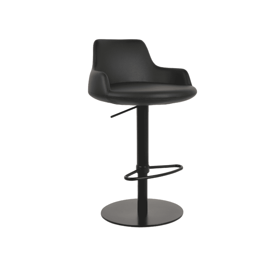 Black Bar Stools Dervish Adjustable Height - Your Bar Stools Canada