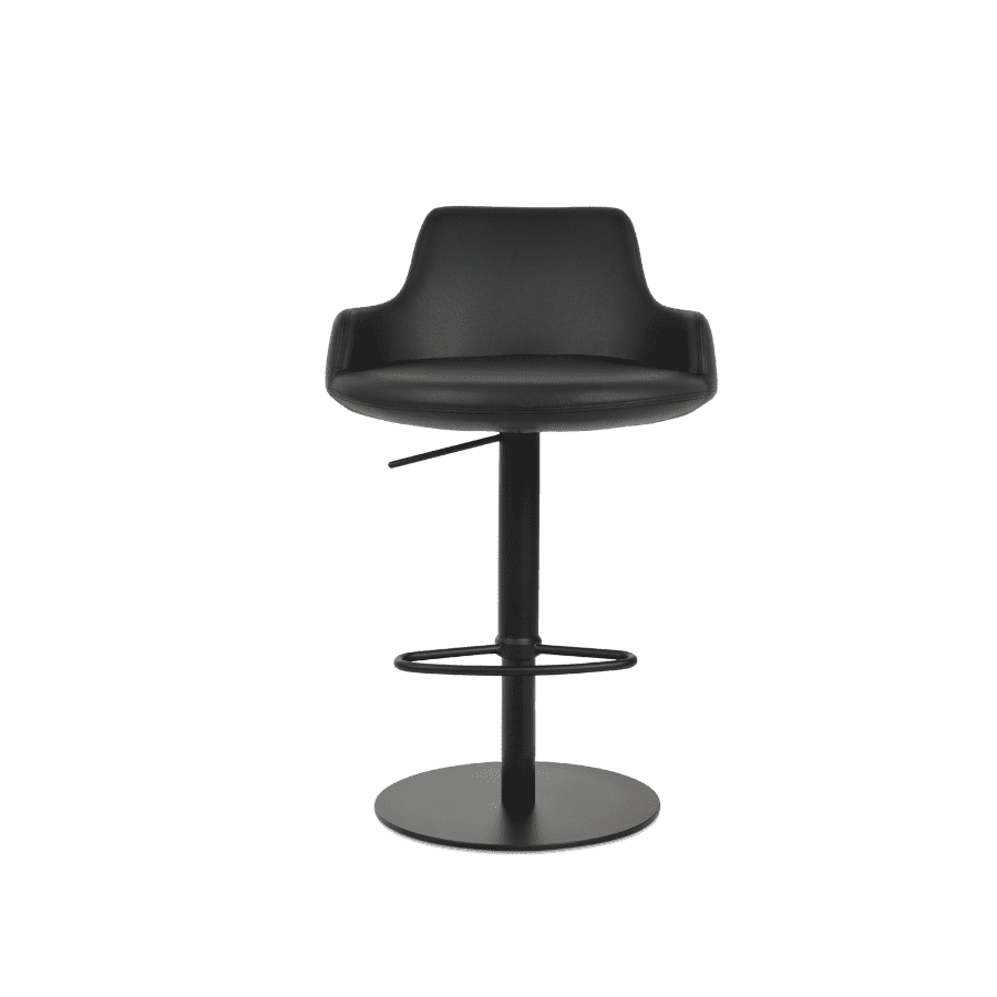 Black Bar Stools Dervish Adjustable Height - Your Bar Stools Canada