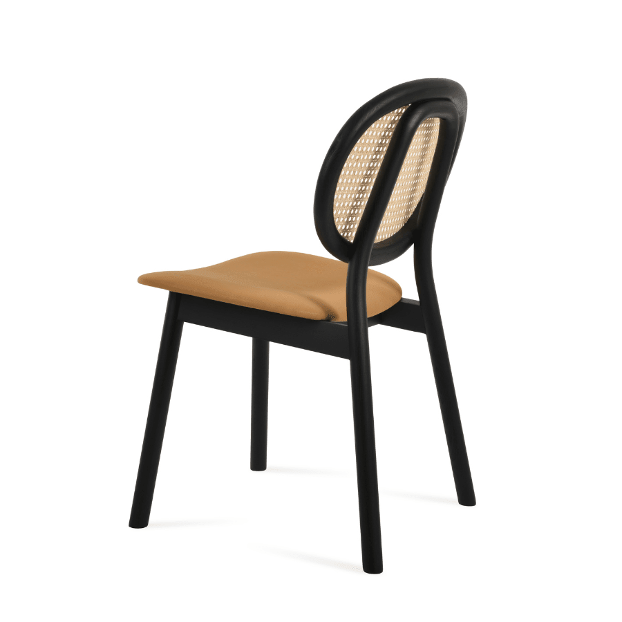 Black Cane Dining Chair | Trapani Caramel - Your Bar Stools Canada