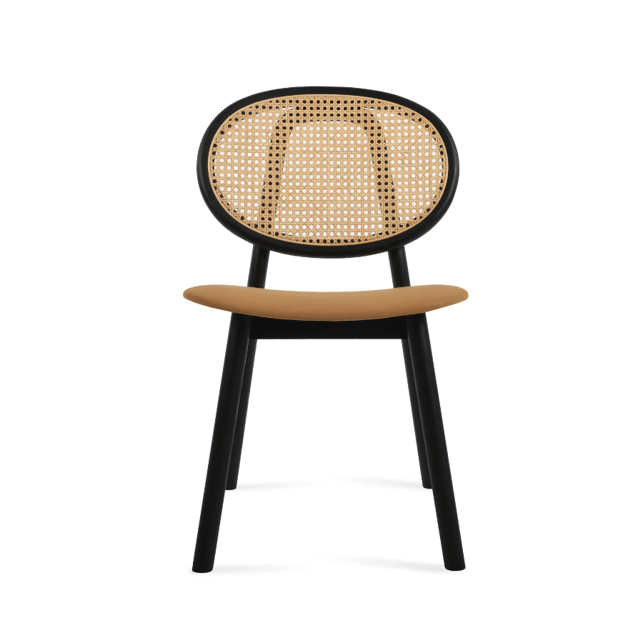 Black Cane Dining Chair | Trapani Caramel - Your Bar Stools Canada