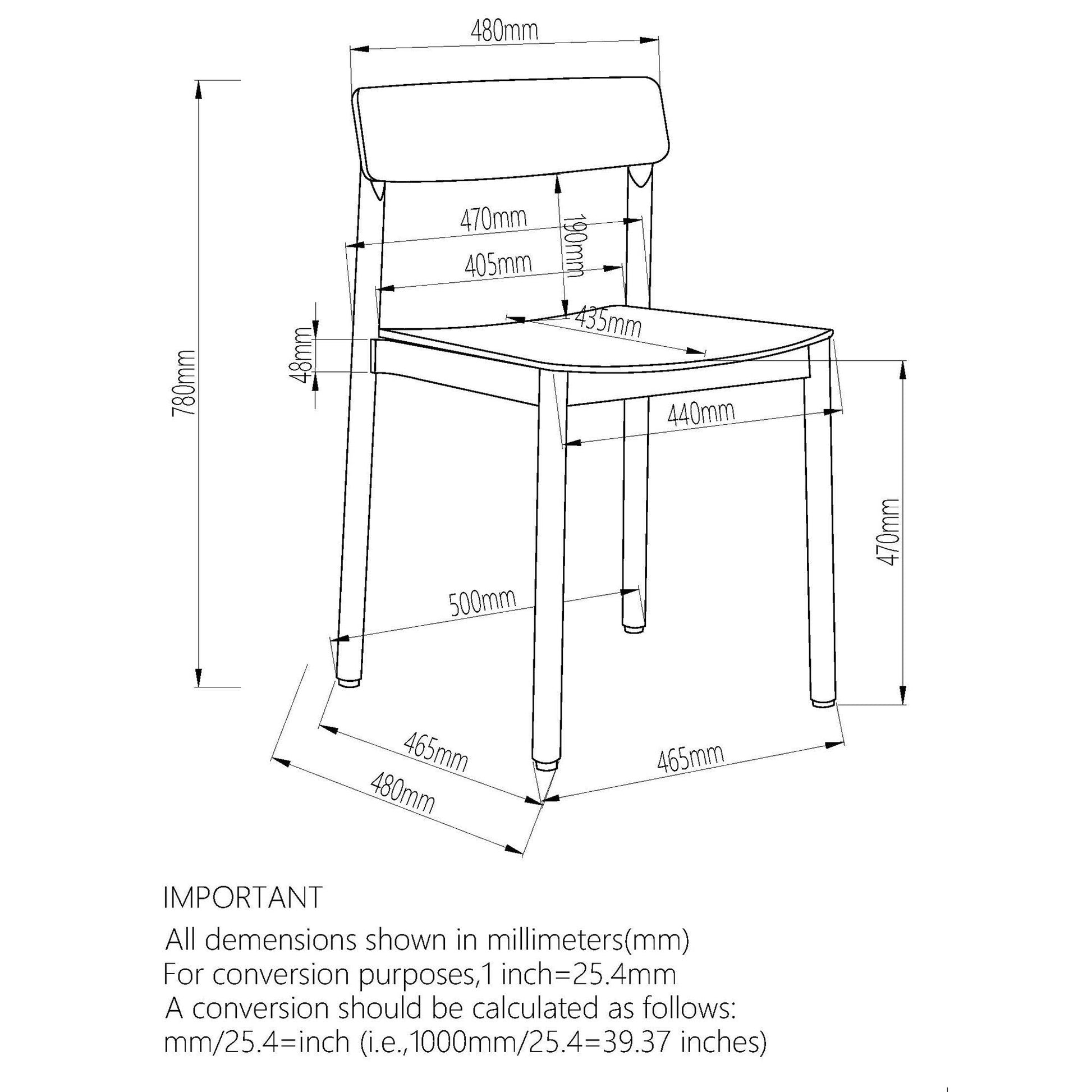 Black Dining Chairs Set of 4 – Felix Mid - Century Wood Chairs - Your Bar Stools Canada