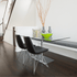 Black Leather Chrome Dining Chairs Eiffel - Your Bar Stools Canada