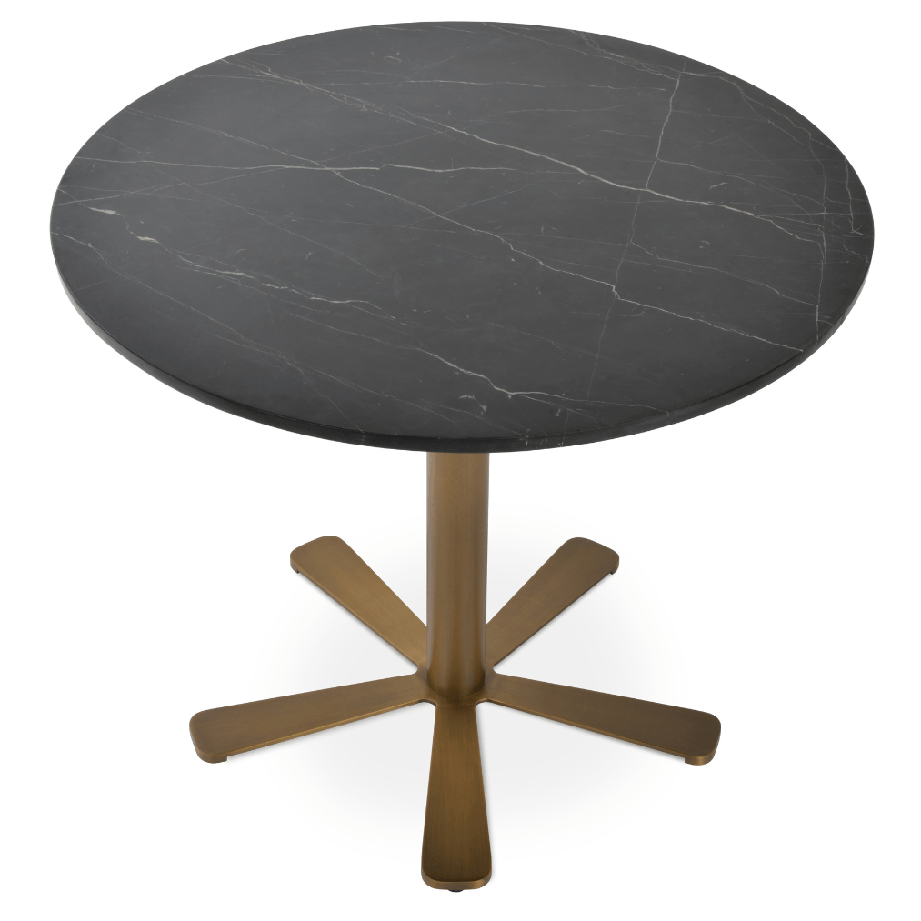 Black Marble Top Daisy Restaurant Tables - Your Bar Stools Canada