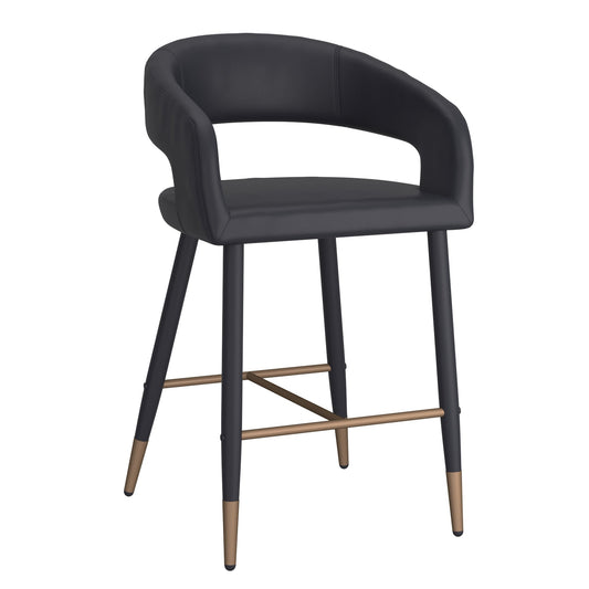 Black Round Bar Stools | Set of 2 | Crimson 26" Counter Stools - Your Bar Stools Canada