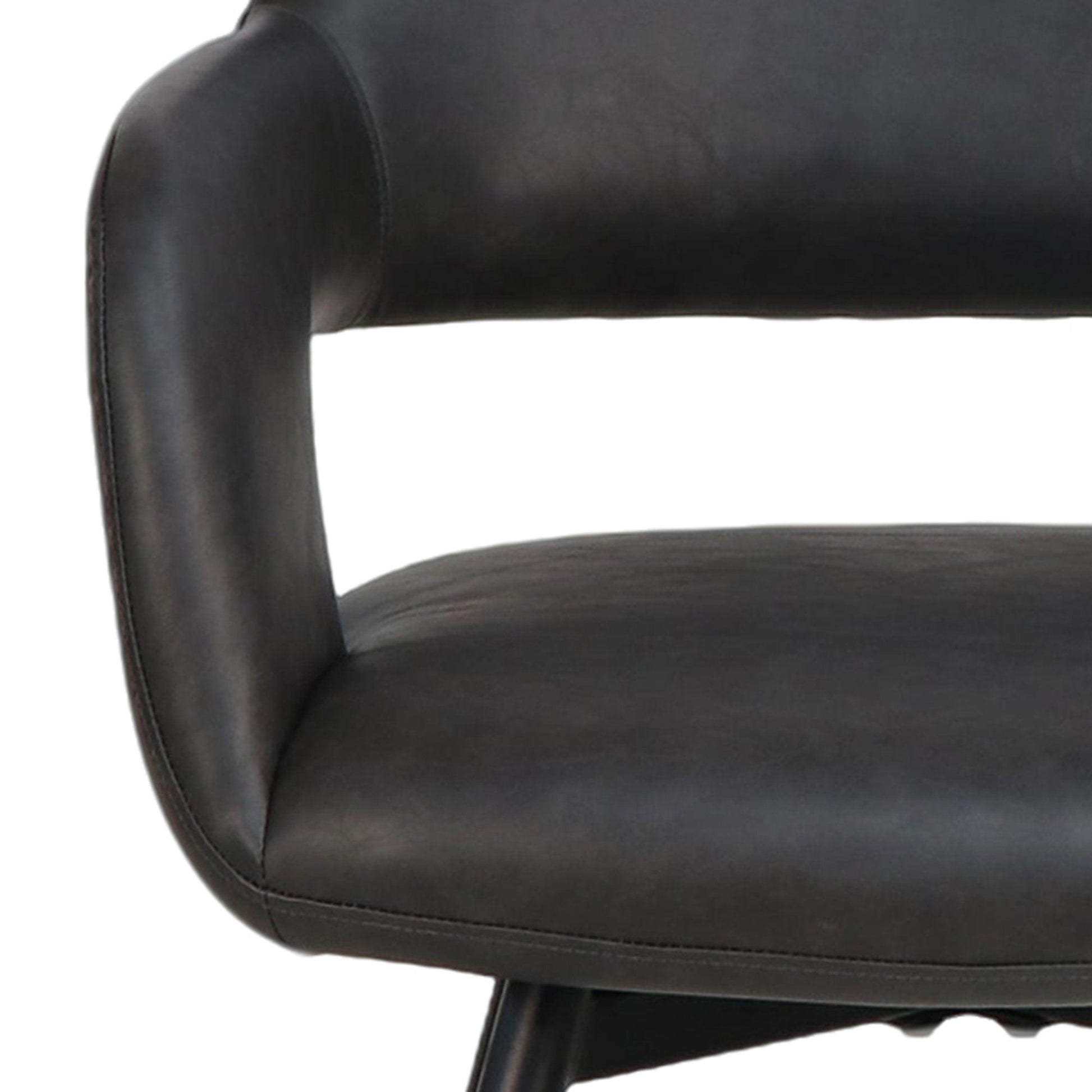 Black Swivel Dining Chairs Set of 2 – Ryder Faux Leather Accent Chairs - Your Bar Stools Canada