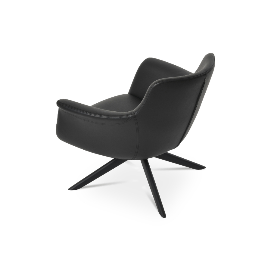 Bottega Black Swivel Accent Chair - Your Bar Stools Canada
