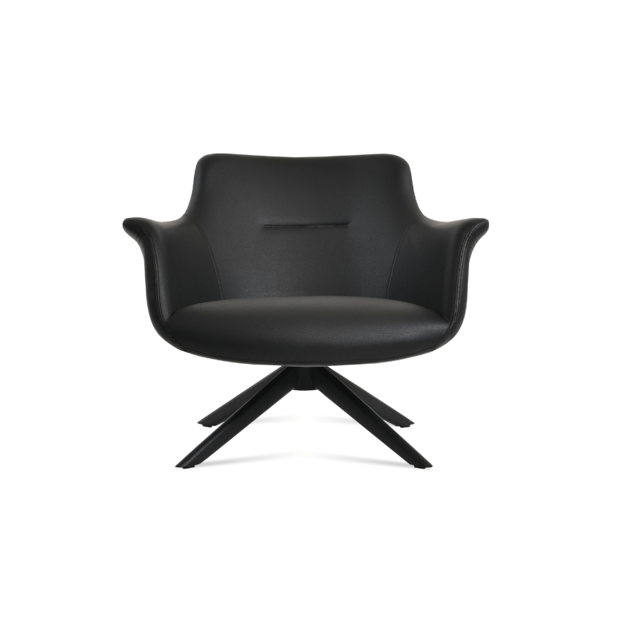 Bottega Black Swivel Accent Chair - Your Bar Stools Canada