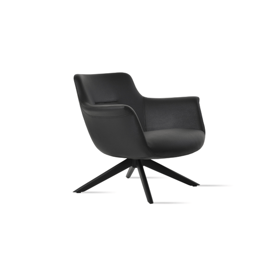 Bottega Black Swivel Accent Chair - Your Bar Stools Canada