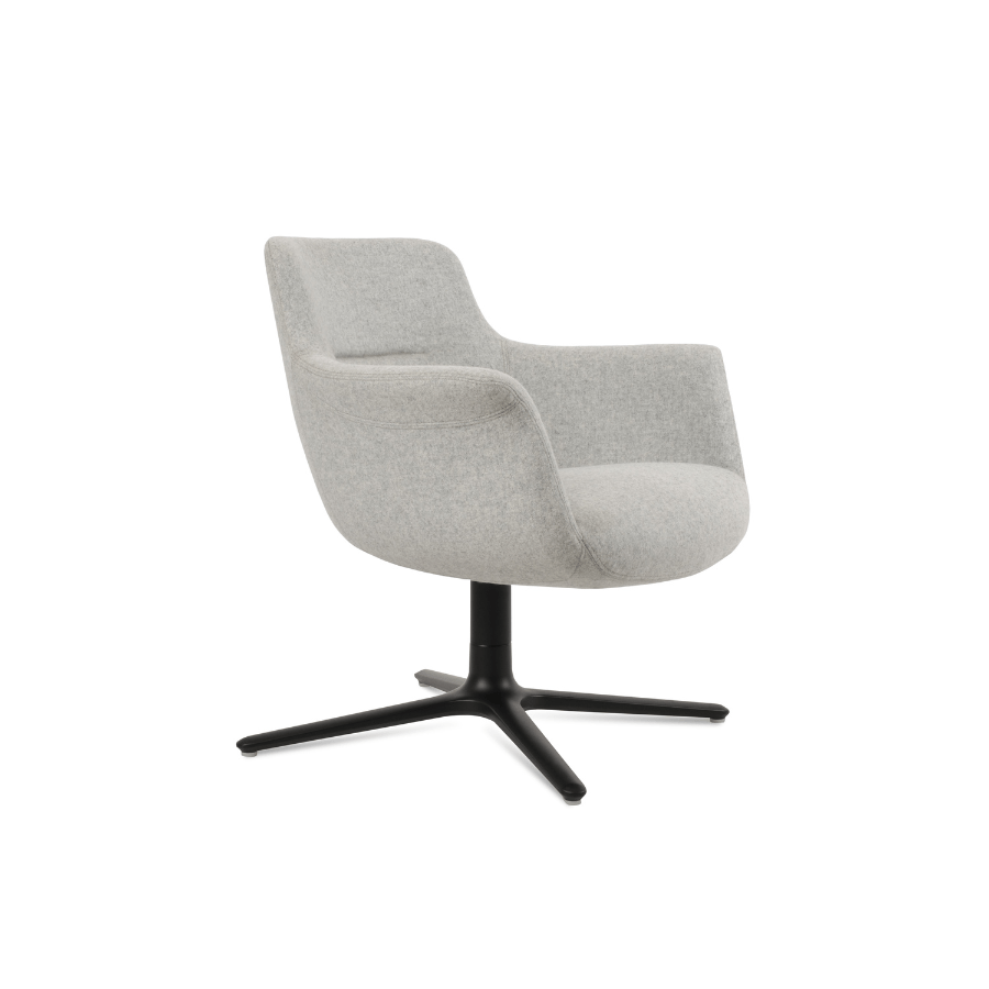 Bottega Grey Swivel Accent Chair - Your Bar Stools Canada