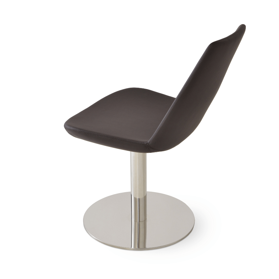 Brown Leather Swivel Chair | Eiffel - Your Bar Stools Canada