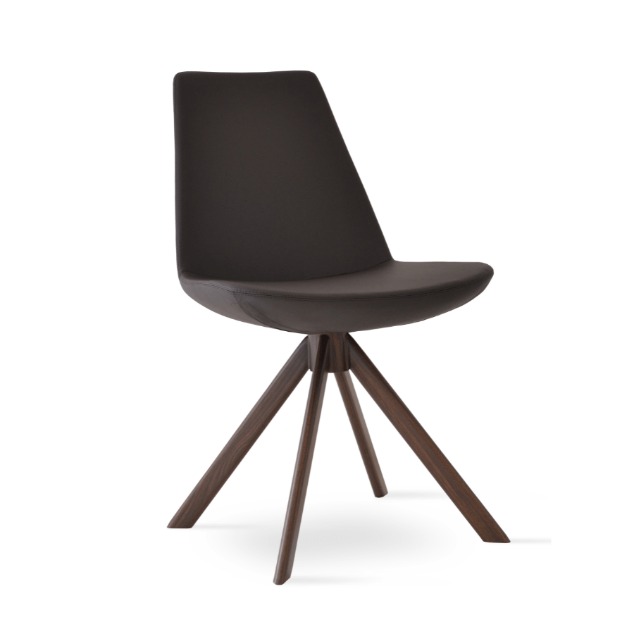 Brown Leather Swivel Chair | Eiffel - Your Bar Stools Canada