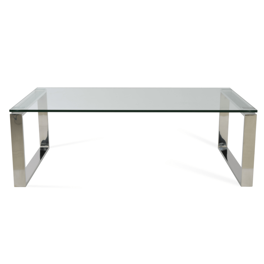 Calvin Square Glass Coffee Table - Your Bar Stools Canada