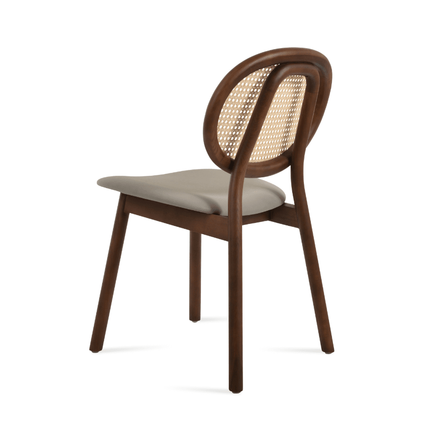 Cane Chair | Trapani Grey in Walnut Finish - Your Bar Stools Canada
