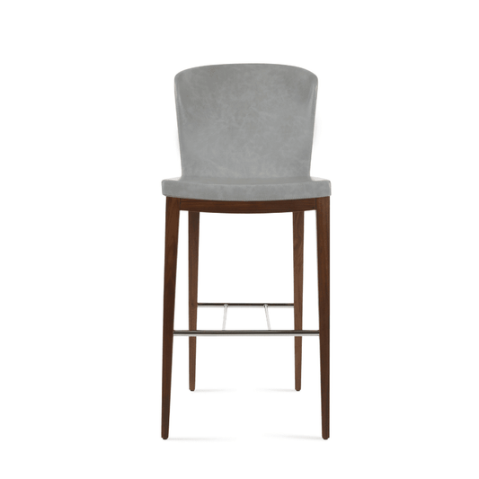 Capri Grey Kitchen Counter Stools with Backs - Your Bar Stools Canada