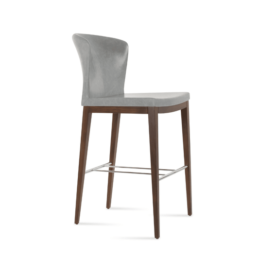 Capri Grey Kitchen Counter Stools with Backs - Your Bar Stools Canada