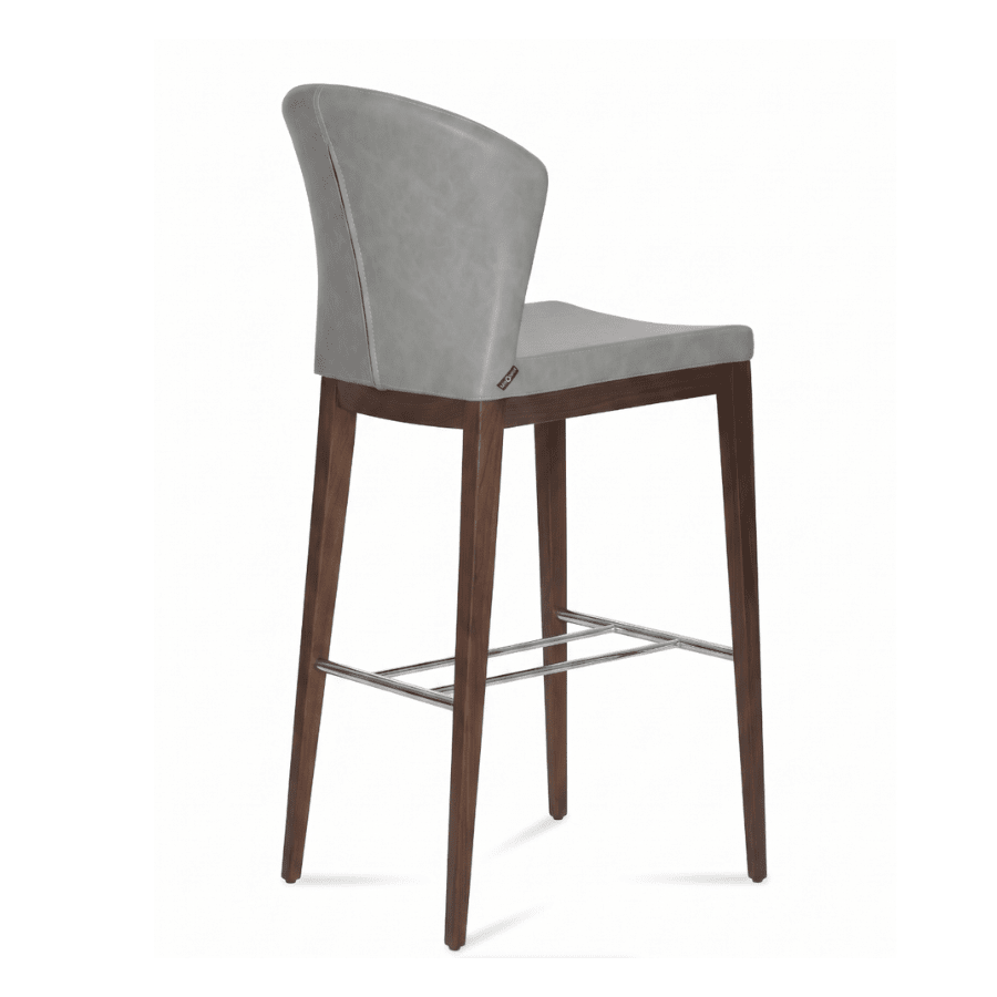 Capri Grey Kitchen Counter Stools with Backs - Your Bar Stools Canada