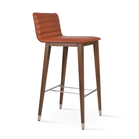 Corona Brown Leather Bar Stools - Your Bar Stools Canada