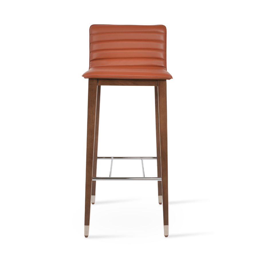 Corona Brown Leather Bar Stools - Your Bar Stools Canada