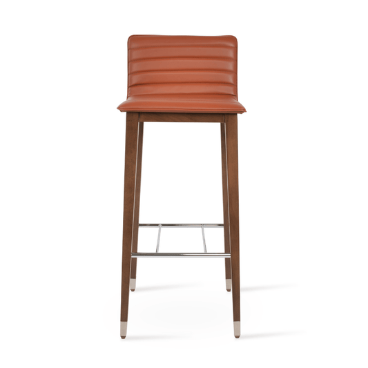 Corona Brown Leather Bar Stools - Your Bar Stools Canada