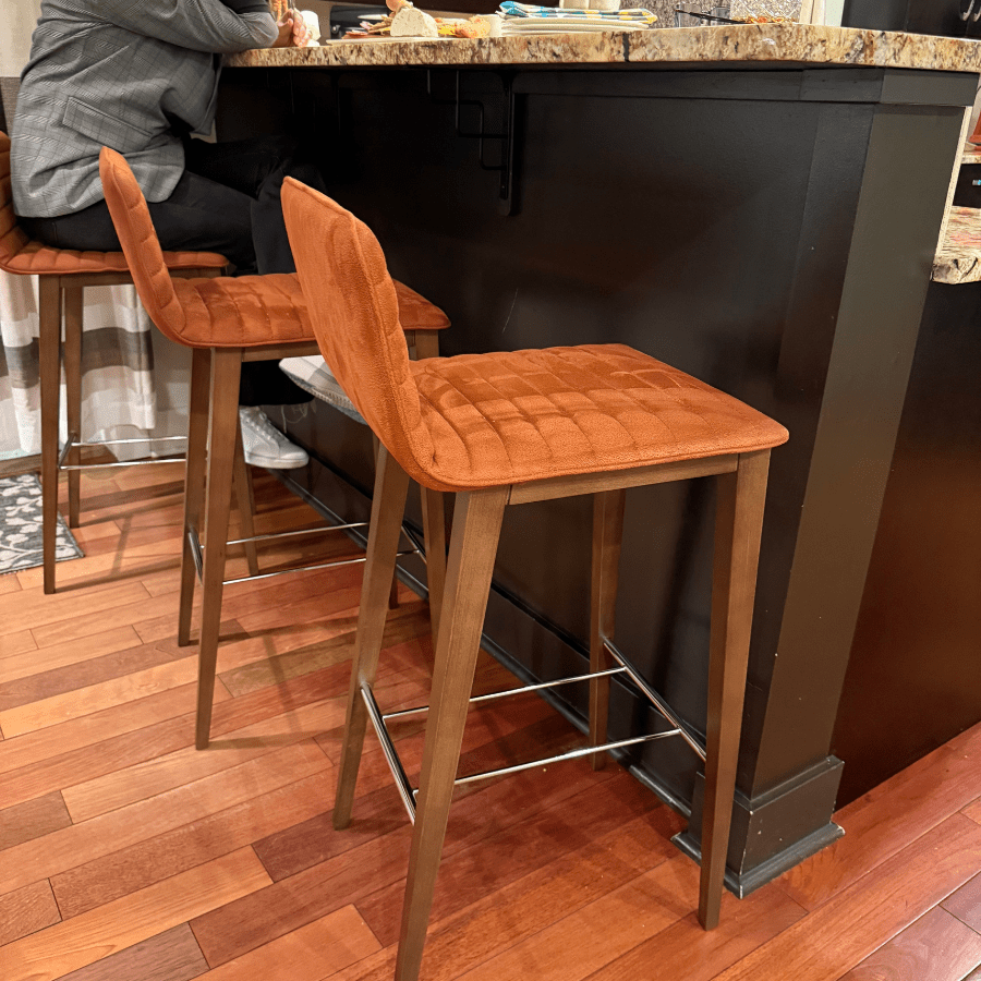 Corona Cognac Upholstered Counter Stools - Your Bar Stools Canada
