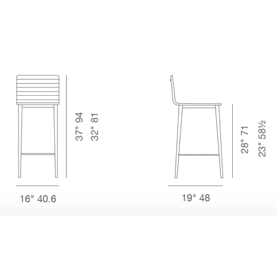 Corona Grey Leather Bar Stools - Your Bar Stools Canada