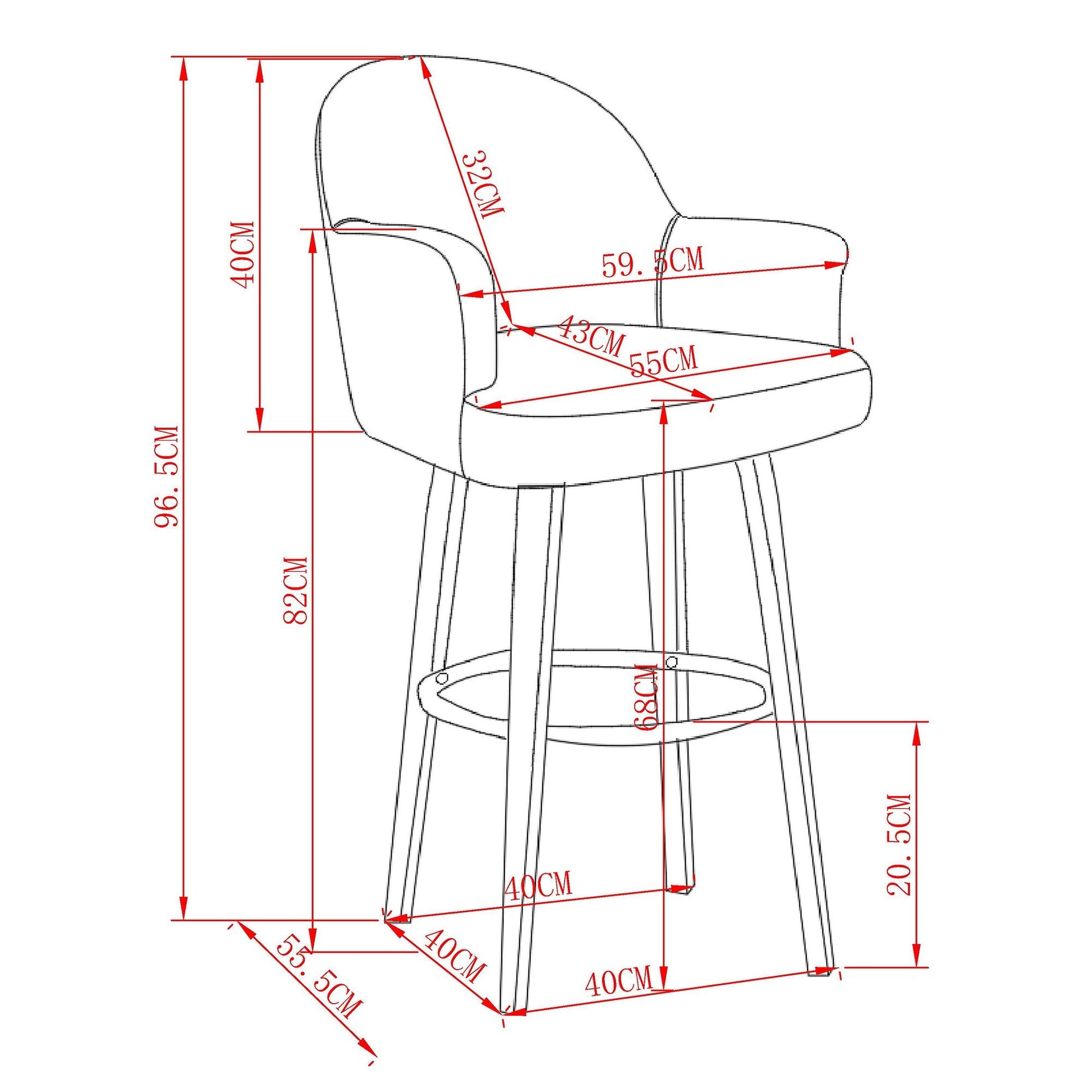 Cream Upholstery Swivel Counter Stool Torra | Set of 2 - Your Bar Stools Canada