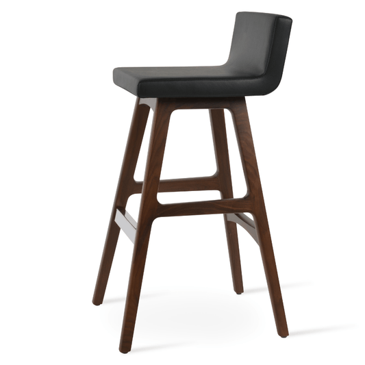 Dallas Black Wood Leather Bar Stools - Your Bar Stools Canada