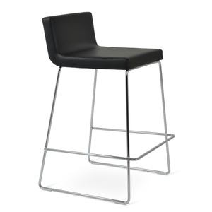 Dallas HB Black Leather Bar Stools - Your Bar Stools Canada