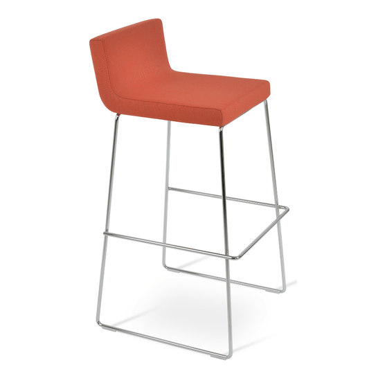 Dallas HB Orange Bar Stools - Your Bar Stools Canada