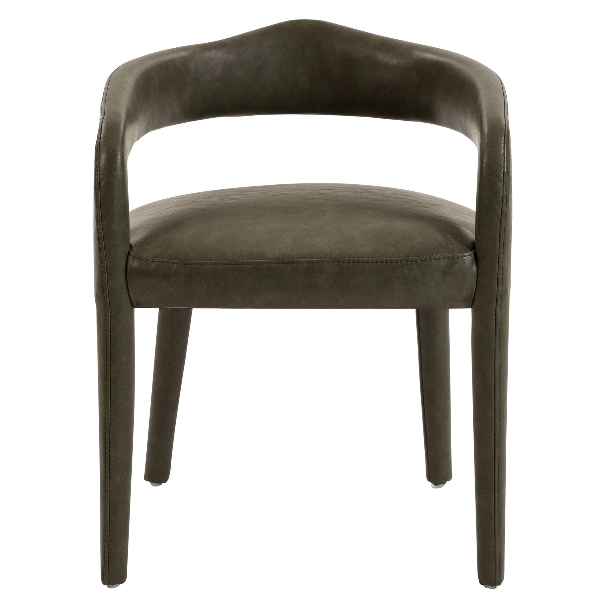 Dining Chairs Set of 2 | Caden Green Leather - Your Bar Stools Canada