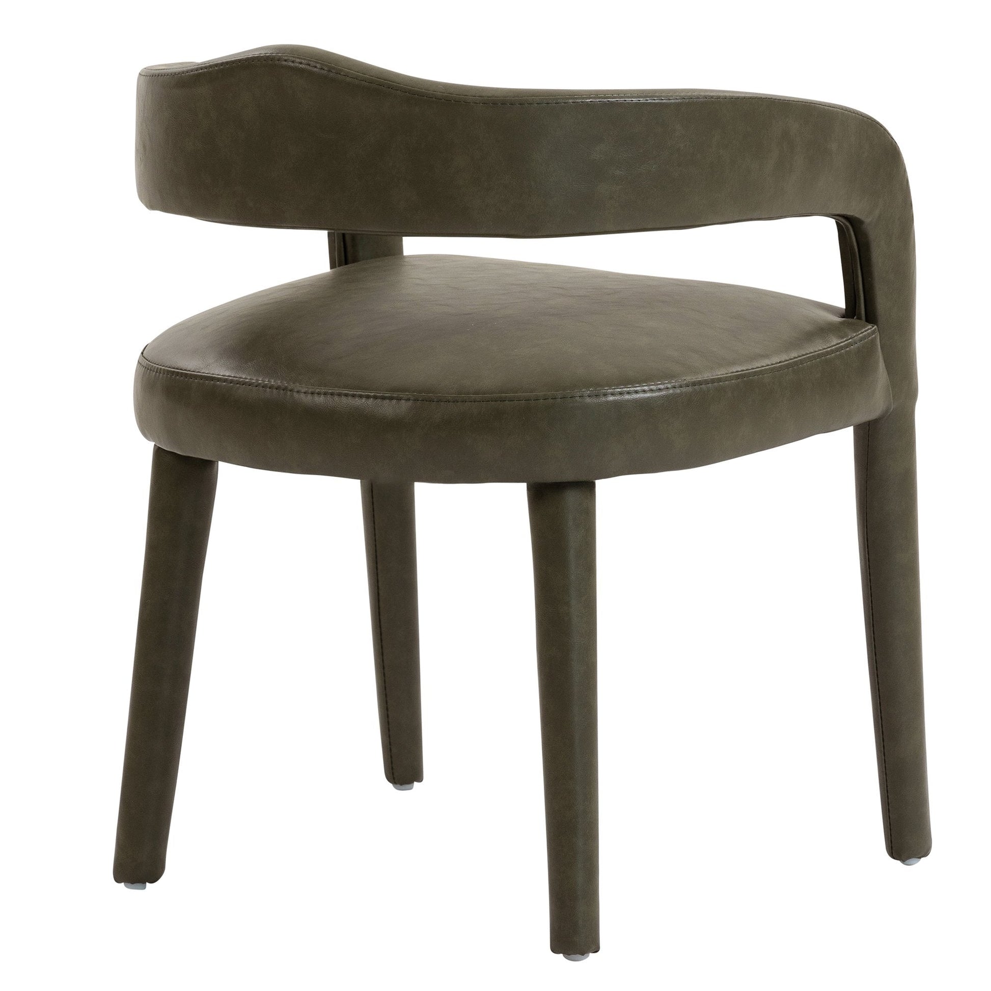 Dining Chairs Set of 2 | Caden Green Leather - Your Bar Stools Canada