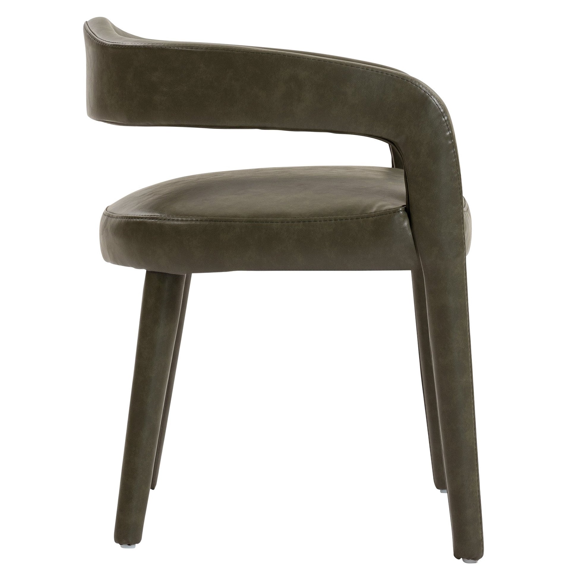 Dining Chairs Set of 2 | Caden Green Leather - Your Bar Stools Canada